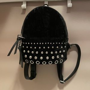 Black velar mini backpack